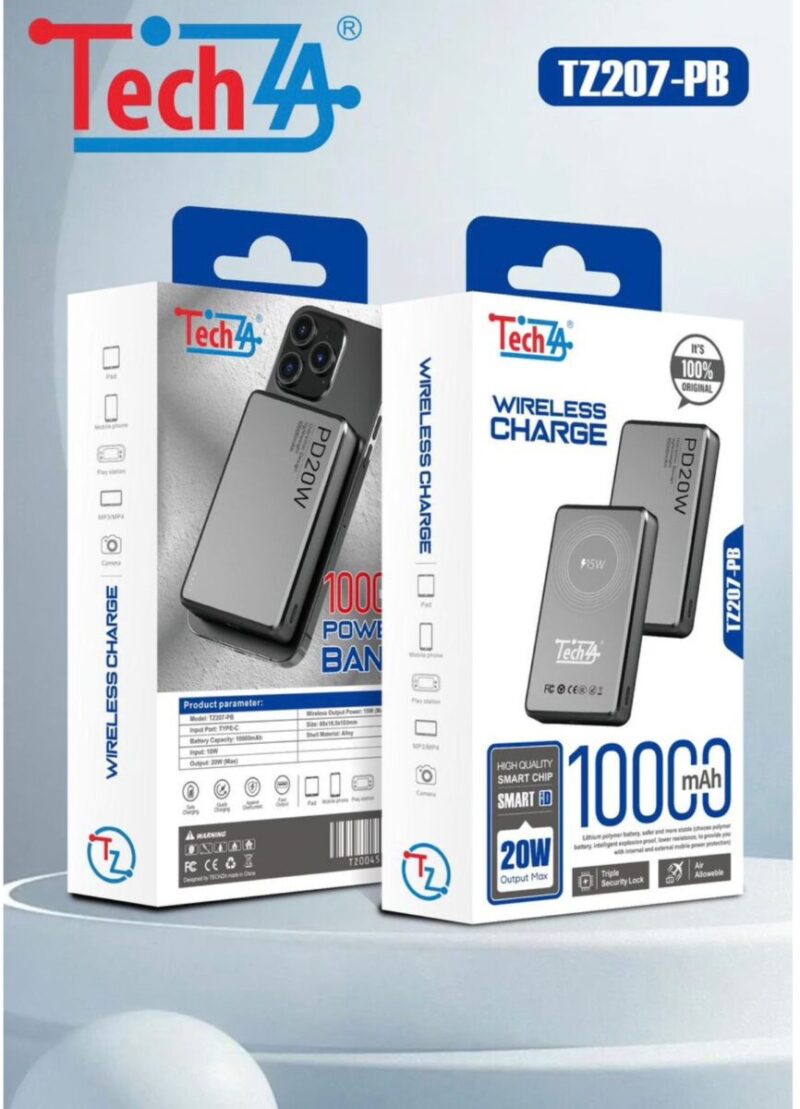 Tech4 TZ207-PB 10000mAh Wireless Power Bank