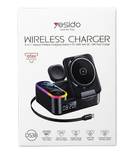 Yesido DS38 65W 8-in-1 Magnetic Wireless Charger