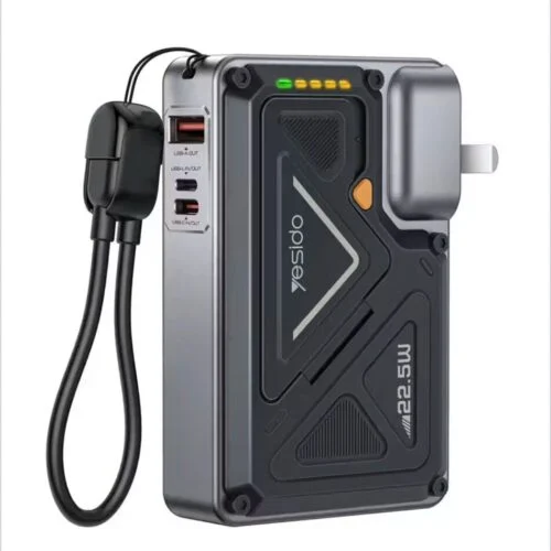 Yesido YP89 5-in-1 10000mAh Power Bank with AC Wall Plug