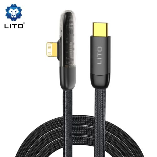 LITO 90° Transparent Type-C to Lightning Cable