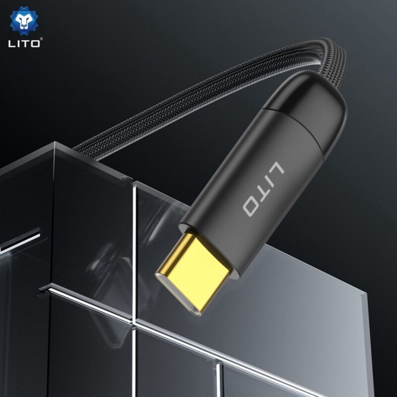 LITO 90° Transparent Type-C to Lightning Cable