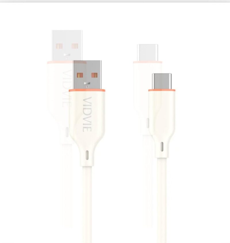 VIDVIE CB4050T 3A Liquid Silicone USB to Type-C Fast Charging & Data Cable (100cm)