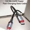 Yesido CA186 240W PD Fast Charging Cable (2m)