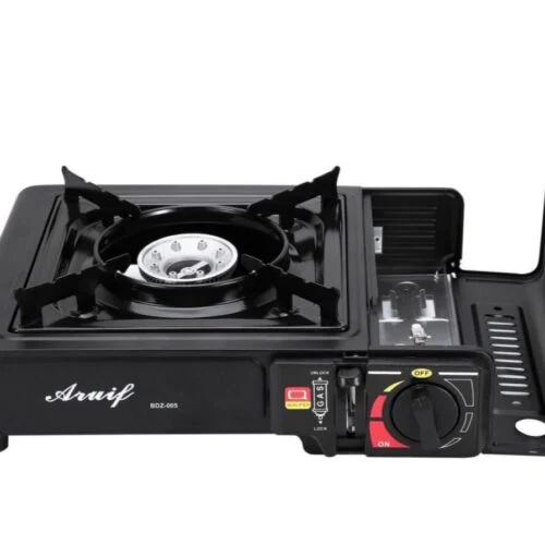 Portable Camping Stove with 4 Gas Bottles