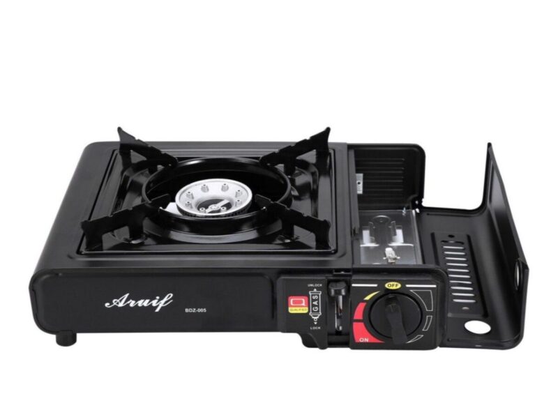 Portable Camping Stove with 4 Gas Bottles